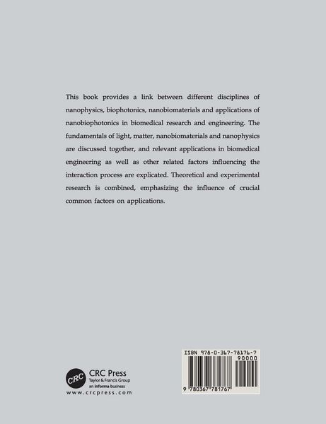 Produktbild: Applications of Biophotonics and Nanobiomaterials in Biomedical Engineering