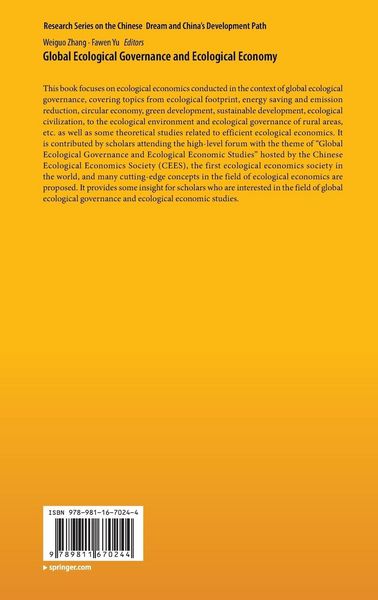 Produktbild: Global Ecological Governance and Ecological Economy