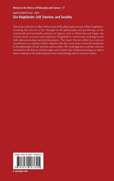 Produktbild: Else Voigtl&auml;nder: Self, Emotion, and Sociality