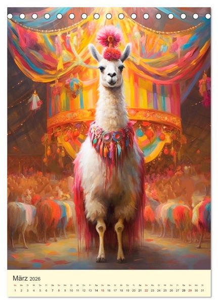 Produktbild: Zirkus. Manege frei! Willkommen im nostalgischen Wunderland (Tischkalender 2026 DIN A5 hoch), CALVENDO Monatskalender