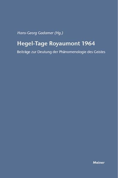 Produktbild: Hegel-Tage Royaumont 1964