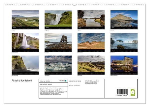 Produktbild: Faszination Island (hochwertiger Premium Wandkalender 2026 DIN A2 quer), Kunstdruck in Hochglanz