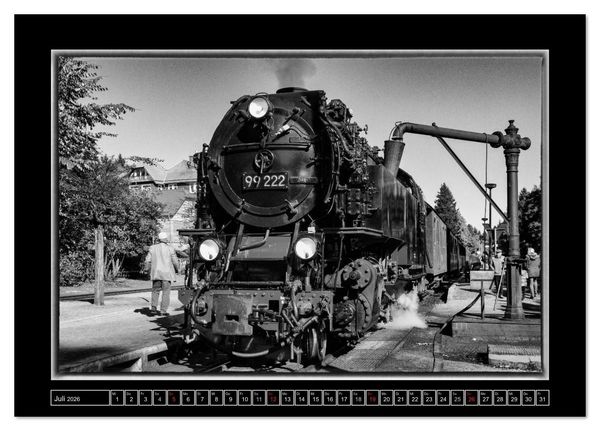 Produktbild: Unter Dampf - Eisenbahnromantik im Harz (Tischkalender 2026 DIN A5 quer), CALVENDO Monatskalender