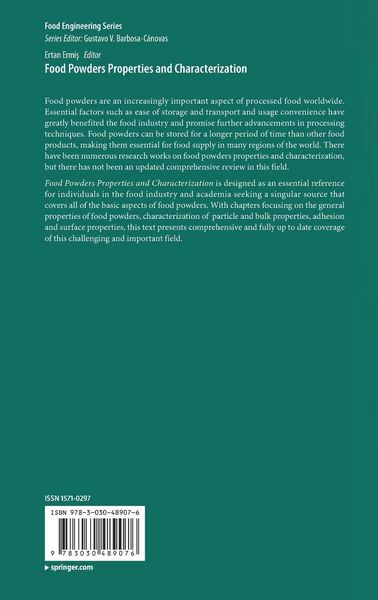 Produktbild: Food Powders Properties and Characterization