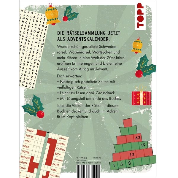 Produktbild: Das Rentner-R&auml;tselbuch &ndash; Adventskalender
