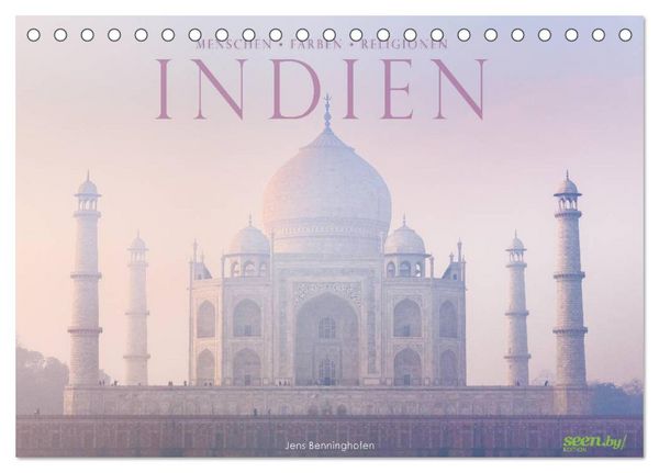 Produktbild: Indien: Menschen &bull; Farben &bull; Religionen (Tischkalender 2026 DIN A5 quer), CALVENDO Monatskalender