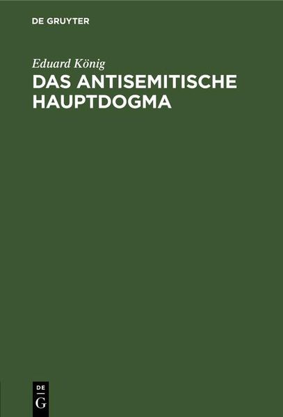 Produktbild: Das antisemitische Hauptdogma