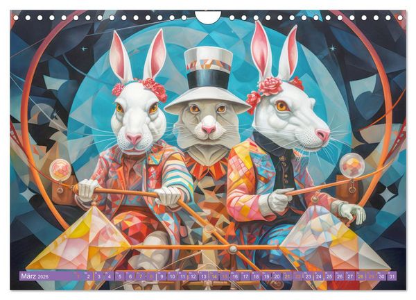 Produktbild: Zirkusfantasien - Bezaubernd fremdartig (Wandkalender 2026 DIN A4 quer), CALVENDO Monatskalender