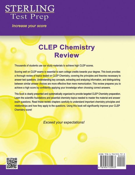 Produktbild: Sterling Test Prep CLEP Chemistry Review