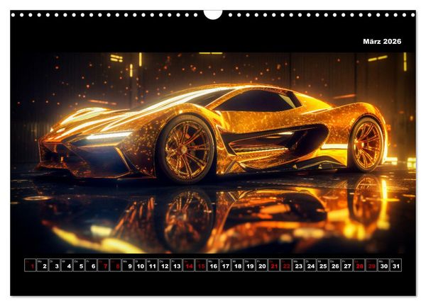 Produktbild: Surreale Cyber Cars (Wandkalender 2026 DIN A3 quer), CALVENDO Monatskalender