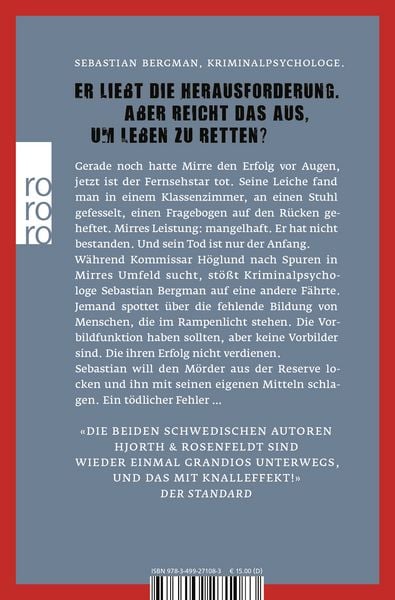 Produktbild: Die Menschen, die es nicht verdienen / Sebastian Bergman Band 5