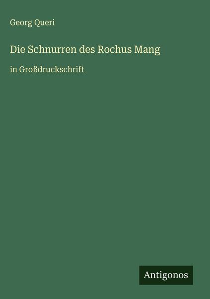 Produktbild: Die Schnurren des Rochus Mang