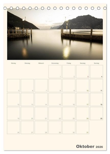 Produktbild: Der Gardasee im Norden 2026 (Tischkalender 2026 DIN A5 hoch), CALVENDO Monatskalender