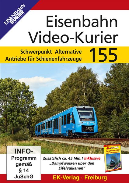 Produktbild: Eisenbahn Video-Kurier 155 - Schwerpunkt: Alternative Antriebe f&uuml;r Schienenfahrzeuge