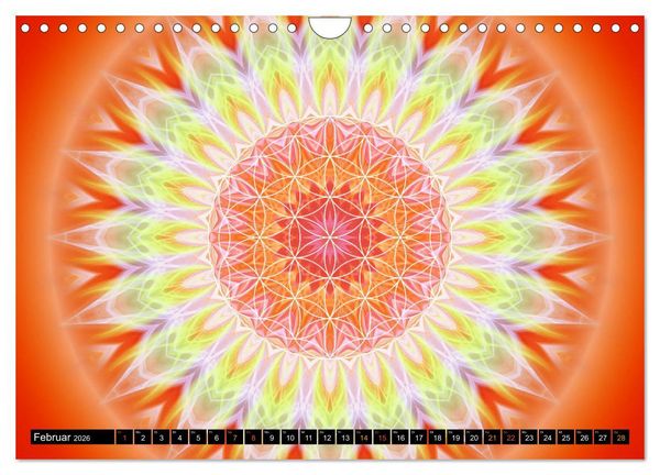 Produktbild: Energie - Mandalas in orange (Wandkalender 2026 DIN A4 quer), CALVENDO Monatskalender