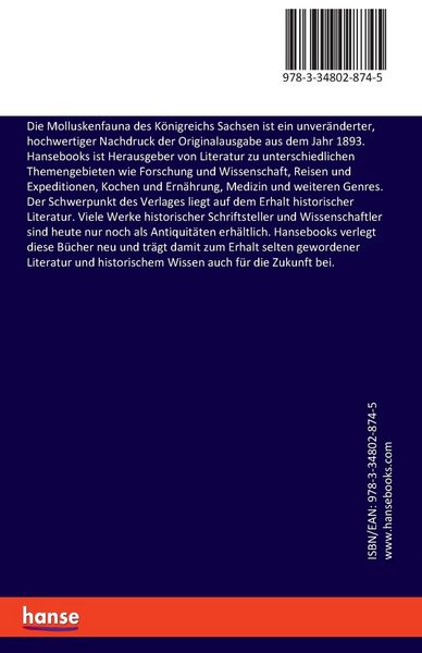 Produktbild: Die Molluskenfauna des K&ouml;nigreichs Sachsen