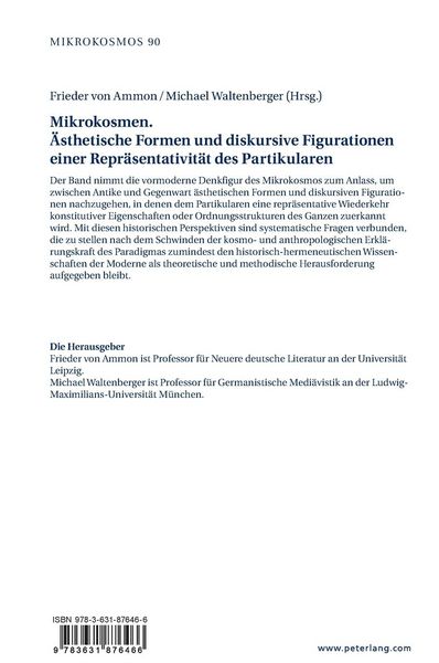 Produktbild: Mikrokosmen. &Auml;sthetische Formen und diskursive Figurationen einer Repr&auml;sentativit&auml;t des Partikularen