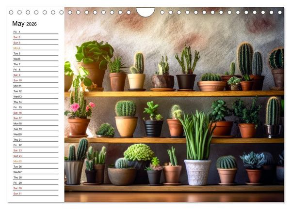 Produktbild: Cacti Wonderland (Wall Calendar 2026 DIN A4 landscape), CALVENDO 12 Month Wall Calendar