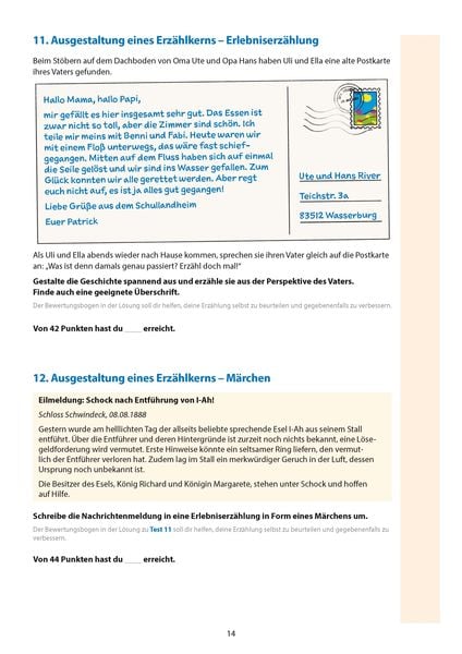 Produktbild: &Uuml;bungsheft mit Tests in Deutsch - Aufsatz Gymnasium 5. Klasse