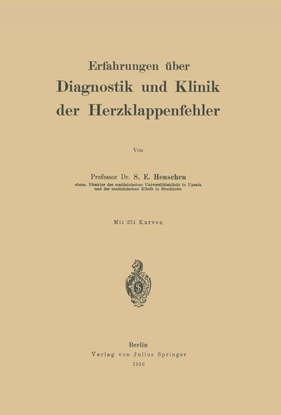 Produktbild: Erfahrungen &uuml;ber Diagnostik und Klinik der Herzklappenfehler