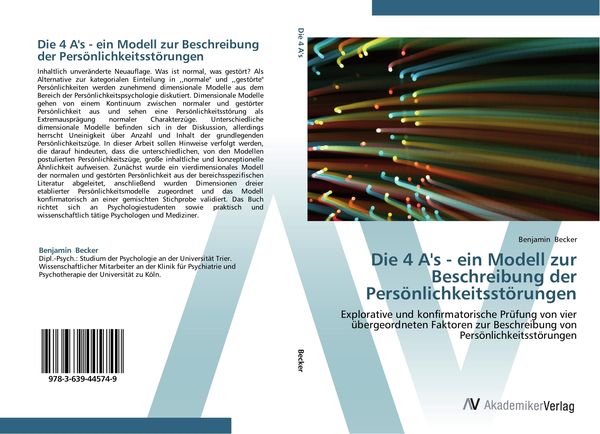 Produktbild: Die 4 A's - ein Modell zur Beschreibung der Pers&ouml;nlichkeitsst&ouml;rungen