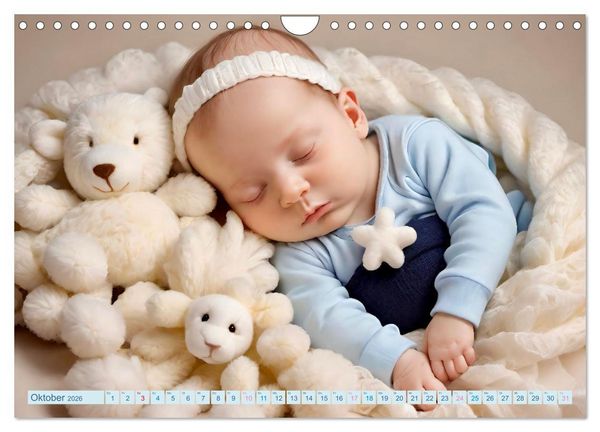 Produktbild: Schlummernde Babys (Wandkalender 2026 DIN A4 quer), CALVENDO Monatskalender