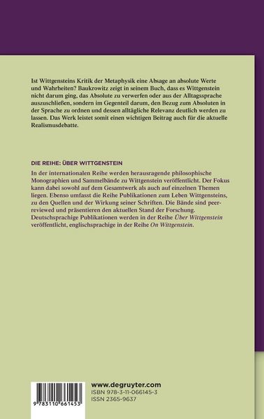 Produktbild: Wittgenstein: Die ordnende Lesart