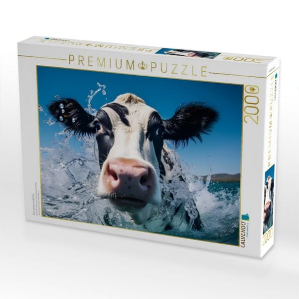 Produktbild: CALVENDO Puzzle Eine sch&ouml;ne bunte Kuh | 2000 Teile Lege-Gr&ouml;&szlig;e 90x67cm Foto-Puzzle f&uuml;r gl&uuml;ckliche Stunden