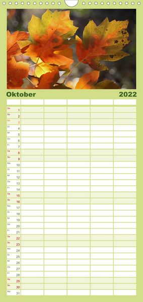 Produktbild: Familienplaner Weltnaturerbe Hainich (Wandkalender 2022 , 21 cm x 45 cm, hoch)