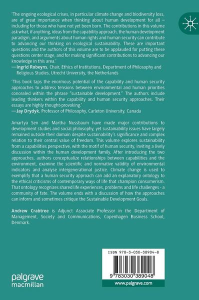 Produktbild: Sustainability, Capabilities and Human Security