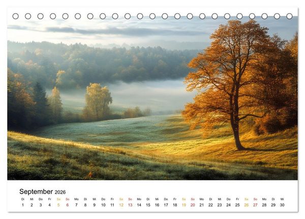 Produktbild: Mystischer Nebel (Tischkalender 2026 DIN A5 quer), CALVENDO Monatskalender