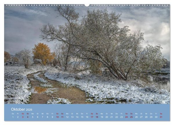 Produktbild: Das Jahr an der Naab zwischen Burglengenfeld und Kallm&uuml;nz (hochwertiger Premium Wandkalender 2026 DIN A2 quer), Kunstdruck in Hochglanz
