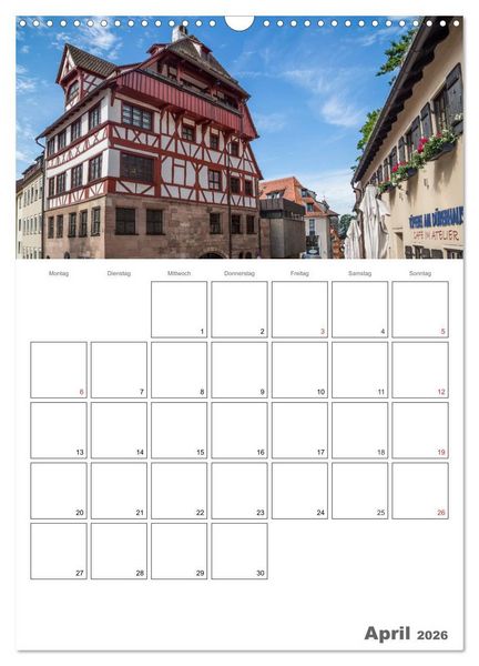 Produktbild: N&Uuml;RNBERG Bezauberndes Altstadtherz / Terminplaner (Wandkalender 2026 DIN A3 hoch), CALVENDO Monatskalender