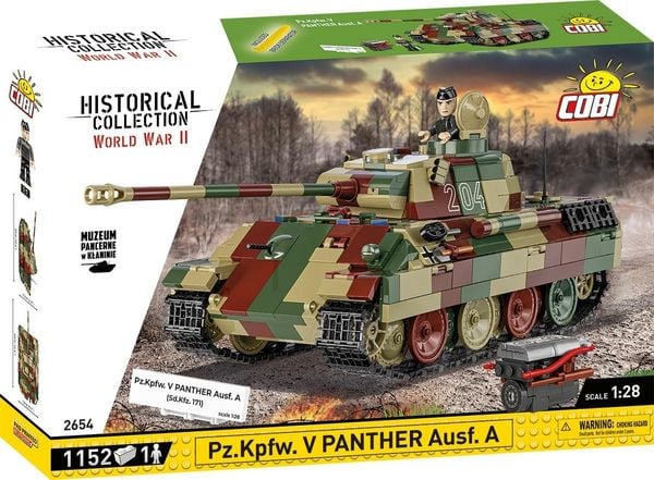 COBI Historical Collection 2654A - Pz.Kpfw.V PANTHER Ausf.A, Bausatz 1:28, 1157+1 Klemmbausteine