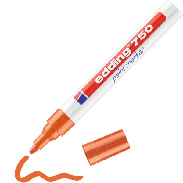 Produktbild: Edding 750 paint marker 4-750006 Lackmarker Orange 2 mm, 4mm