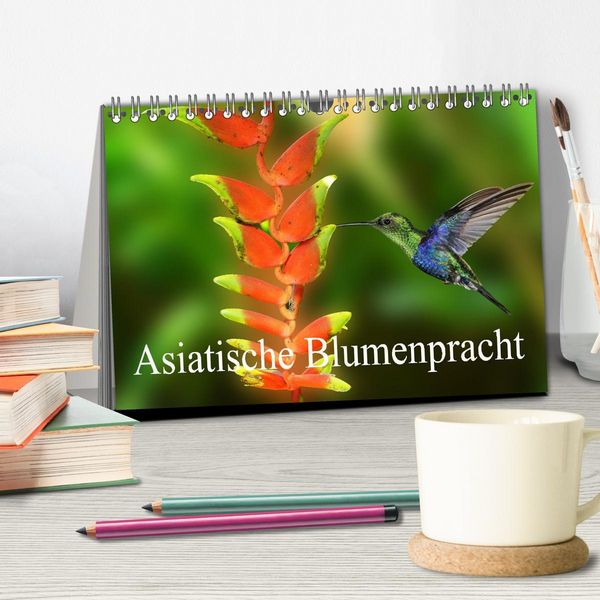 Produktbild: Asiatische Blumenpracht (Tischkalender 2026 DIN A5 quer), CALVENDO Monatskalender
