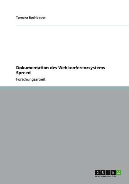 Produktbild: Dokumentation des Webkonferenzsystems Spreed
