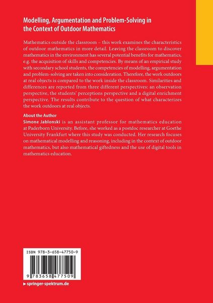 Produktbild: Modelling, Argumentation and Problem-Solving in the Context of Outdoor Mathematics