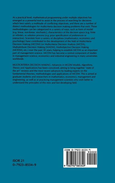 Produktbild: Multicriteria Decision Making