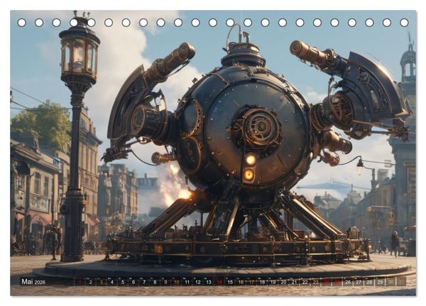 Produktbild: Steampunk Maschinen der Stra&szlig;e (Tischkalender 2026 DIN A5 quer), CALVENDO Monatskalender