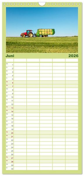 Produktbild: Familienplaner 2026 - Landwirtschaft - Hightech und Handarbeit mit 5 Spalten (Wandkalender, 21 x 45 cm) CALVENDO