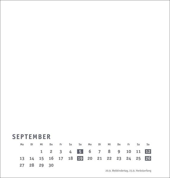 Produktbild: Premium-Bastelkalender wei&szlig; mittel 2027