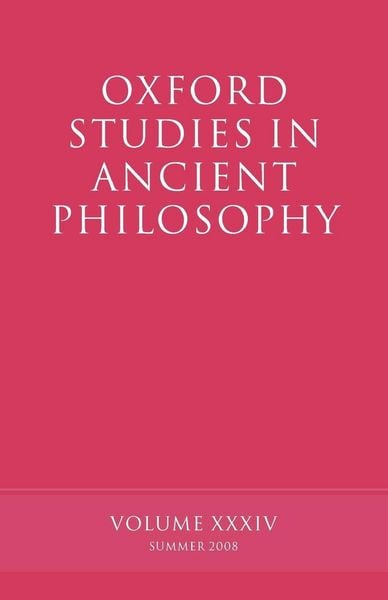 Produktbild: Oxford Studies in Ancient Philosophy, Volume 34