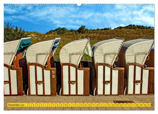 Produktbild: Seebad Warnem&uuml;nde - Sehnsuchtsort an der Ostsee (hochwertiger Premium Wandkalender 2026 DIN A2 quer), Kunstdruck in Hochglanz