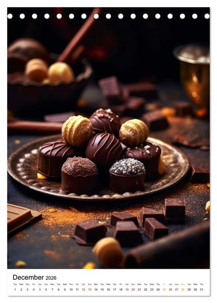Produktbild: Choco Delight (Desk Calendar 2026 DIN A5 portrait), CALVENDO 12 Month DeskCalendar