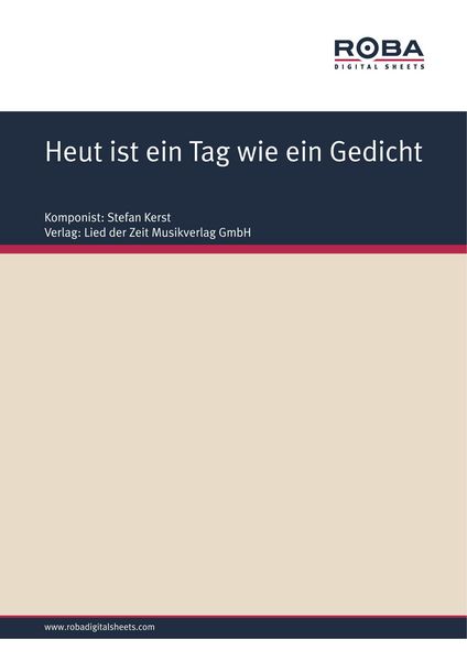 Produktbild: Heut ist ein Tag wie ein Gedicht