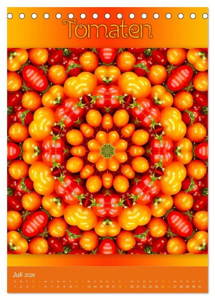 Produktbild: Kulinarische Mandalas (Tischkalender 2026 DIN A5 hoch), CALVENDO Monatskalender