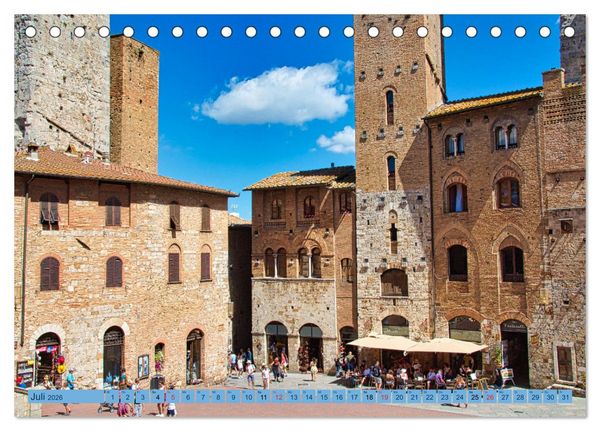 Produktbild: Impressionen aus San Gimignano (Tischkalender 2026 DIN A5 quer), CALVENDO Monatskalender