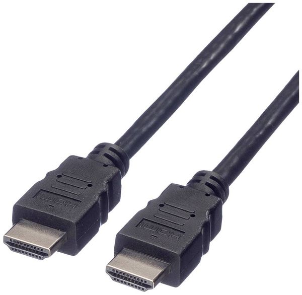 Value HDMI Anschlusskabel HDMI-A Stecker 2.00m Schwarz 11.99.5527 Geschirmt HDMI-Kabel