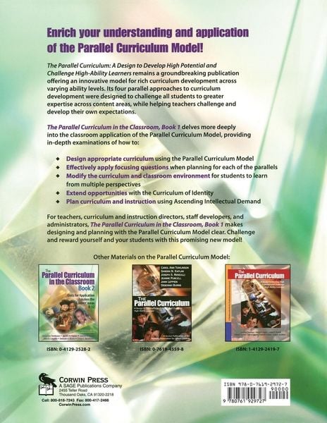 Produktbild: The Parallel Curriculum in the Classroom, Book 1